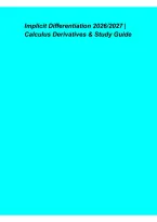 Implicit Differentiation 2026&lowbar;2027 &vert; Calculus Derivatives & Study Guide