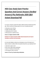 HESI Case Study Exam Practice &NewLine;Questions And Correct Answers &lpar;Verified &NewLine;Answers&rpar; Plus Rationales 2026 Q&A &NewLine;Instant Download Pdf 