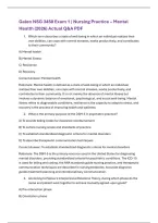 Galen NSG 3450 Final Exam 1 &vert; Nursing Practice &ndash; Mental Health &lpar;2026&rpar; Actual Q&A PDF