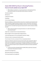 Galen NSG 3450 Final Exam 3 &vert; Nursing Practice &ndash; Mental Health &lpar;2026&rpar; Actual Q&A PDF