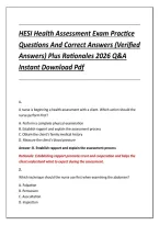HESI Health Assessment Exam Practice &NewLine;Questions And Correct Answers &lpar;Verified &NewLine;Answers&rpar; Plus Rationales 2026 Q&A &NewLine;Instant Download Pdf 