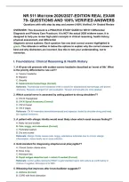 Nr 511 Midterm 2026&sol;2027-Edition Real Exam&NewLine;79- Questions And 100&percnt; Verified Answers&NewLine;