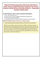 Relias Rn Pharmacology Exam Real Exam&vert;&vert; Most Recent&NewLine;Exam&vert;&vert; Actual Complete Real Exam Questions And Correct&NewLine;Answers &lpar;Verified Answers&rpar; Already Graded A&plus; &vert; Guaranteed&NewLine;Success&excl;&excl; Newest Exam