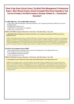 Rims Crmp Exam Actual Exam&vert;&vert; Certified Risk Management Professional&NewLine;Exam &vert;&vert; Most Recent Exam&vert;&vert; Actual Complete Real Exam Questions And&NewLine;Correct Answers &lpar;Verified Answers&rpar; Already Graded A&plus; &vert; Guaranteed&NewLine;Success&excl;&excl;
