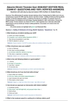 Amazon Driver Training Quiz 2026&sol;2027-Edition Real&NewLine;Exam 67- Questions And 100&percnt; Verified Answers