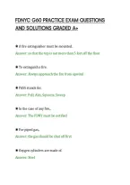 Fdnyc G60 Practice Exam Questions&NewLine;And Solutions Graded A&plus;