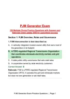 PJM Generator Exam&NewLine;150 Multiple-Choice Practice Questions with Answers and Rationale latest update 2026 for guaranteed success &NewLine;