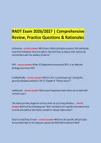 &NewLine;RADT Exam 2026&sol;2027 &vert; Comprehensive Review&comma; Practice Questions & Rationales &NewLine;