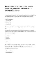 ASWB LMSW Practice Exam 2026-2027&colon; 170 Questions with Detailed Answers & Rationales &vert; The Ultimate Study Guide for Social Work Licensure &lpar;LMSW&comma; LCSW&comma; LSW&rpar;