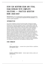 Econ 528 Final Exam &vert; Questions&NewLine;And Answers &vert; 2026&sol;2027 Update &vert;&NewLine;100&percnt; Correct - Ull &lbrack;Question 1-200&rsqb;&NewLine;And Answers Updated 2026&sol;2027 &vert;&NewLine;100&percnt; Verified &vert; Detailed&NewLine;Rationales &ndash; Pass Guaranteed A&plus;&NewLine;Graded &vert; Instant Download