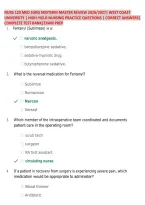 Nurs 120 Med Surg Midterm Master Review 2026&sol;2027&vert; West Coast &NewLine;University &vert; High-Yield Nursing Practice Questions &vert; Correct Answers&vert; &NewLine;Complete Test Bank&vert;Exam Prep