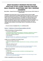 Bnsf Roadway Worker Protection&NewLine;Practice Study Guide 2026&sol;2027-Edition &NewLine;Real Exam 99- Questions And 100&percnt; Verified &NewLine;Answers