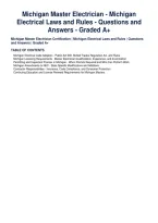 Michigan Master Electrician - Michigan&NewLine;Electrical Laws and Rules - Questions and&NewLine;Answers - Graded A&plus;