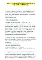 ATI PN Pharmacology Proctored Exam Review &vert; Exam Questions & Rationales &vert; Cardiac & CAD Nursing Guide