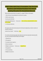N3261 Older Adult Test 2 Cumulative&colon; Top-Tier Exam Prep on Restraints&comma; Caregiver Burden&comma; Elder Abuse&comma; Delirium&comma; Dementia&comma; Depression & End-of-Life Care