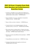 EXSC 320 Exam 2 Complete Exam Study &NewLine;Guide &lpar;Questions and Verified Answers&rpar; &vert; &NewLine;Brand New Version