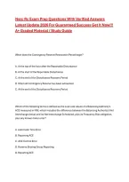 Nerc Rc Exam Prep Questions With Verified Answers Latest Update 2026 For Guaranteed Success Get It Now&excl;&excl;&excl; A&plus; Graded Material &sol; Study Guide