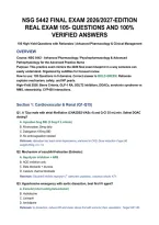 Nsg 5442 Final Exam 2026&sol;2027-Edition &NewLine;Real Exam 105- Questions And 100&percnt; &NewLine;Verified Answers&NewLine;