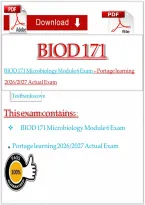BIOD 171 Microbiology Module 6 Exam &ndash; Portage learning 2026&sol;2027 Actual Exam&NewLine;