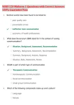 NURS 120 Midterm 1 Questions with Correct Answers &NewLine;100&percnt; Guarantee Pass
