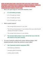 NURS 120 Complete Med Surg Exam Package 2026&sol;2027 &vert; West Coast University &vert; Latest Update &vert; Exam 1 &plus; Exam 2 &plus; Midterm 1 &plus; Midterm Master Review &plus; Exam 3 &plus; Final Exam &vert; High-Yield Practice Questions & Verified Answers &vert; Complete Exam Prep