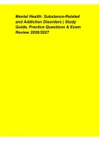 Mental Health&colon; Substance-Related and Addiction Disorders &vert; Study Guide&comma; Practice Questions & Exam Review