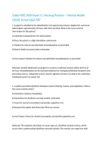 Galen NSG 3450 Exam 3 &vert; Nursing Practice &ndash; Mental Health &lpar;2026&rpar; Actual Q&A PDF