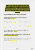 NASM Final Exam and Genetics Final Exam&colon; Superior Questions with Expert Solutions&comma; Detailed Explanations & Proven Exam Strategies for Success