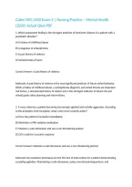 Galen NSG 3450 Exam 4 &vert; Nursing Practice &ndash; Mental Health &lpar;2026&rpar; Actual Q&A PDF