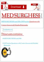 MED SURG HESI Exam 2026&colon; 245 Practice Questions with Correct Answers & Detailed Rationales&NewLine;