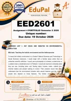 Eed2601 Assignment 4 Portfolio &lpar;Complete Answers&rpar; 2026 - Due October 2026