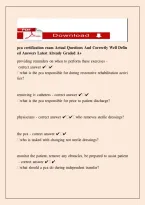 PCA Certification Exam &ndash; Patient Care Assistant Questions & Answers Study Guide