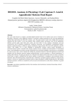 BIO201L Anatomy & Physiology I Lab Capstone 5 &vert; Axial & Appendicular Skeleton Final Report &vert; StraighterLine Study Guide