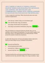 Adult Medical-Surgical Nursing Content Mastery Series &lpar;CMS&rpar; &vert; Comprehensive Study Guide & Practice Questions