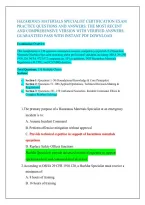 Hazardous Materials Specialist Certification Exam &vert; Comprehensive Study Guide & Practice Questions