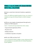 Fema Is 700&period;B Complete Exam Review&NewLine;With Full Solutions&NewLine;