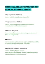Fema Is 700&period;B Exam Preparation Test&NewLine;Bank With Correct Answers