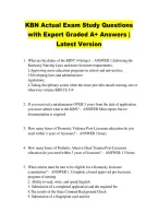 KBN Actual Exam Study Questions &NewLine;with Expert Graded A&plus; Answers &vert; &NewLine;Latest Version