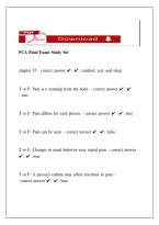 PCA Final Exam Study Set &ndash; Patient Care Assistant Questions & Answers Study Guide