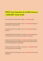  &NewLine;CIPP&sol;E Exam Questions & Verified Answers &vert; 2026&sol;2027 Study Guide &NewLine; &NewLine;