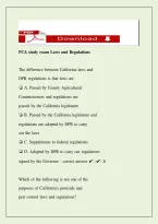 PCA Laws & Regulations Study Exam &ndash; California Pest Control Adviser Questions & Answers