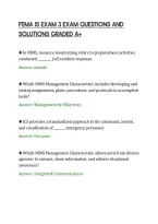 Fema Is Exam 3 Exam Questions And&NewLine;Solutions Graded A&plus;