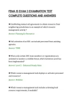Fema Is Exam 3 Examination Test&NewLine;Complete Questions And Answers&NewLine;