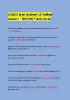 &NewLine;OMSITE Exam Questions & Verified Answers &vert; 2026&sol;2027 Study Guide &NewLine;