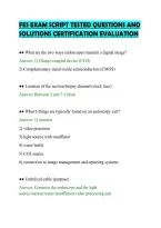 Fes Exam Script Tested Questions And&NewLine;Solutions Certification Evaluation&NewLine;