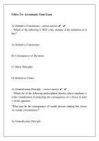 Ethics for Accountants Final Exam &ndash; Accounting Ethics Questions & Answers Study Guide