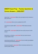  &NewLine;OMSITE Exam Prep &ndash; Practice Questions & Correct Answers &vert; 2026&sol;2027 &NewLine; &NewLine;