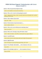PHRM 3820 Home Diagnostic Testing Questions with Correct&NewLine;Answers &lpar;Grade A&plus;&rpar;