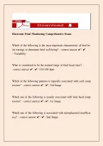 Electronic Fetal Monitoring Comprehensive Exam &ndash; EFM Questions & Answers Study Guide