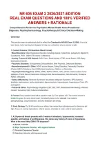 Nr 605 Exam 2 2026&sol;2027-Edition&NewLine;Real Exam Questions And 100&percnt; Verified&NewLine;Answers &plus; Rationale&NewLine;